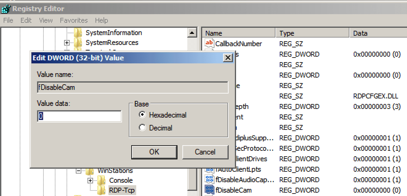 registry editing